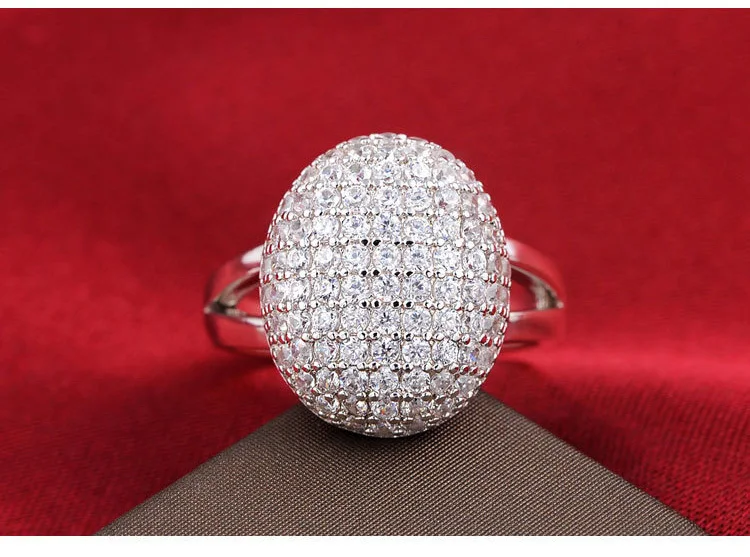 Новое поступление, настоящее 925 пробы Серебряное кольцо, обручальное, роскошное, для женщин, 88 шт., ювелирное изделие с камнями, персонализированное LR103S