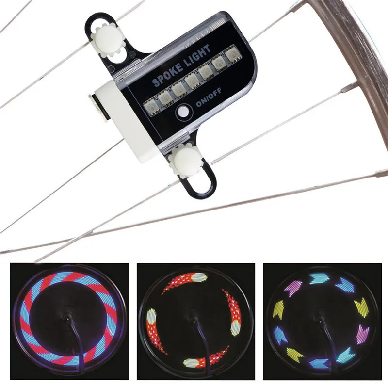 Riding Bike Light Bicycle Wheel Spokes 14 LED 30 Patterns RGB Bicycle