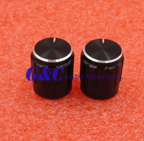 

10PCS Useful Volume Control Rotary Knobs For 6mm Dia Knurled Shaft Potentiometer