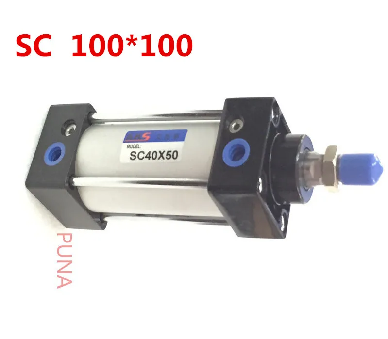 100mm Bore 100mm Stroke 1/2" bsp Standard Pneumatic Air Cylinder SC 100