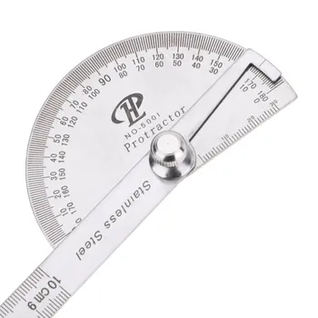 

Stainless Steel 180 degree Protractor Angle Finder Arm Rotary Measuring Ruler