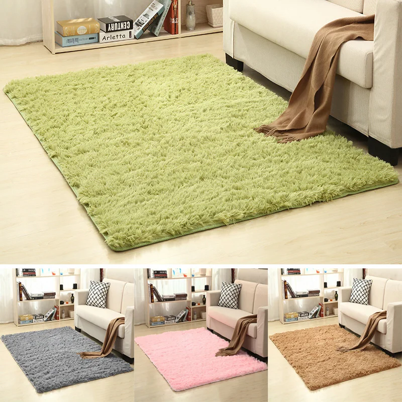 

Soft Silk Shaggy Carpet For Living Room Nordic Home Warm Plush Floor Fluffy Mat Kids Room Area Crawling Mat Bedroom Faux Fur Rug
