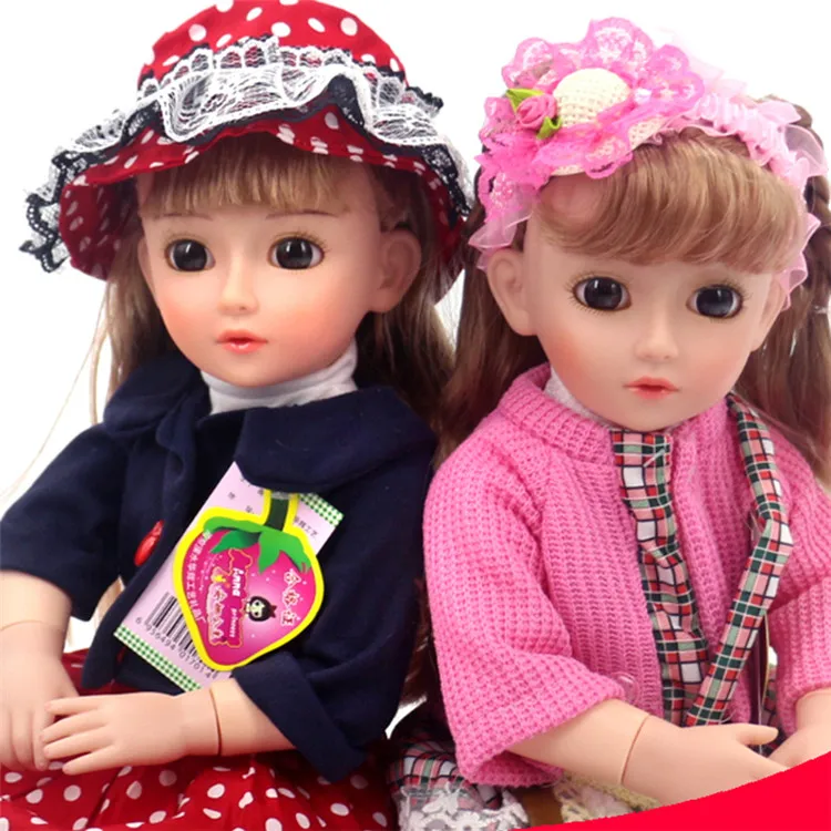 

46cm New speaking doll girl princess child baby toy Clothing model fashion bebe birthday gift toys 18inch reborn baby bonecas