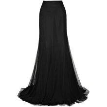 Новое поступление, Тюлевая юбка русалки, выполненная по индивидуальному заказу, длина до пола, длинная юбка макси, черные женские юбки