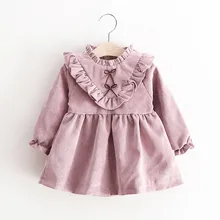 Детские платья для девочек от 0 до 2 лет, вечерние платья принцессы с длинными рукавами для малышей платье на крестины для маленьких девочек, bebek elbise