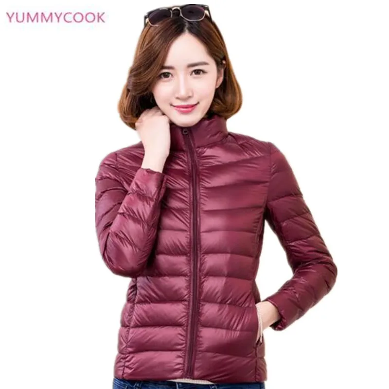 

Winter light down jacket coat women short paragraph casual warm large size women coat elegant solid color autumn cotton Coats 16