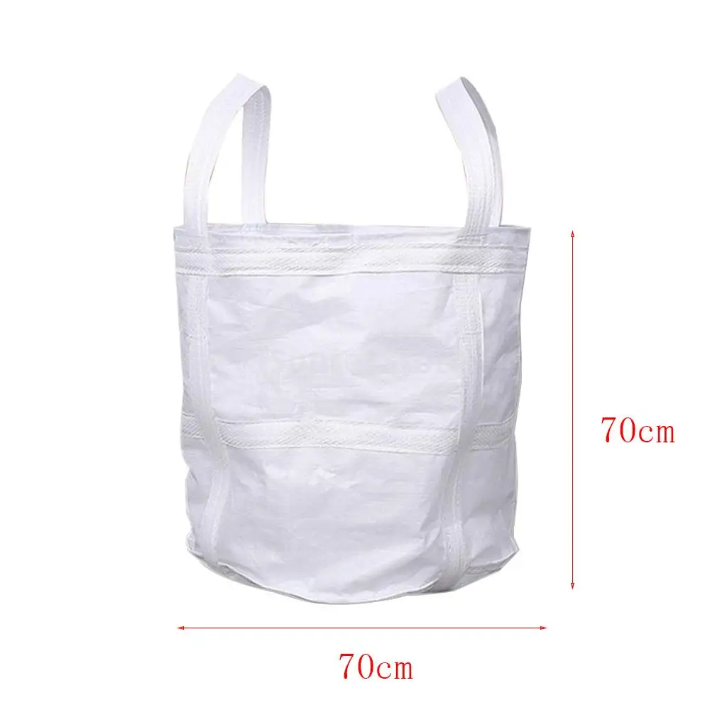 1-1.3 Tonnes FIBC Bulk Bag Builders Bag Waste Rubble Storage Sack, Thickened Bottom, 27'x27'