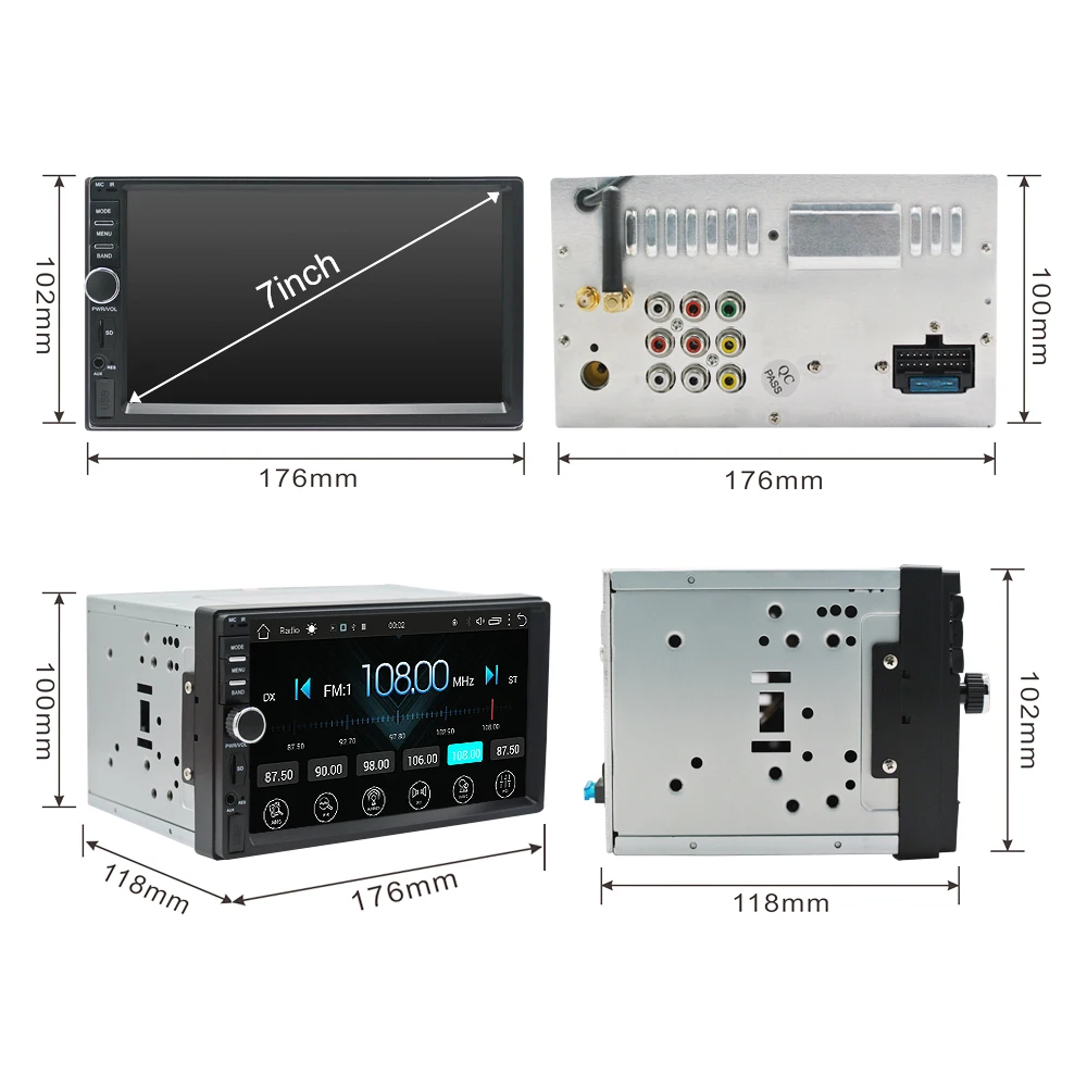 2Din Car Multimedia Player 2G+32G GPS Audio Video Android Car Radio Stereo MP3 MP5 WiFi Bluetooth autoradio 7\