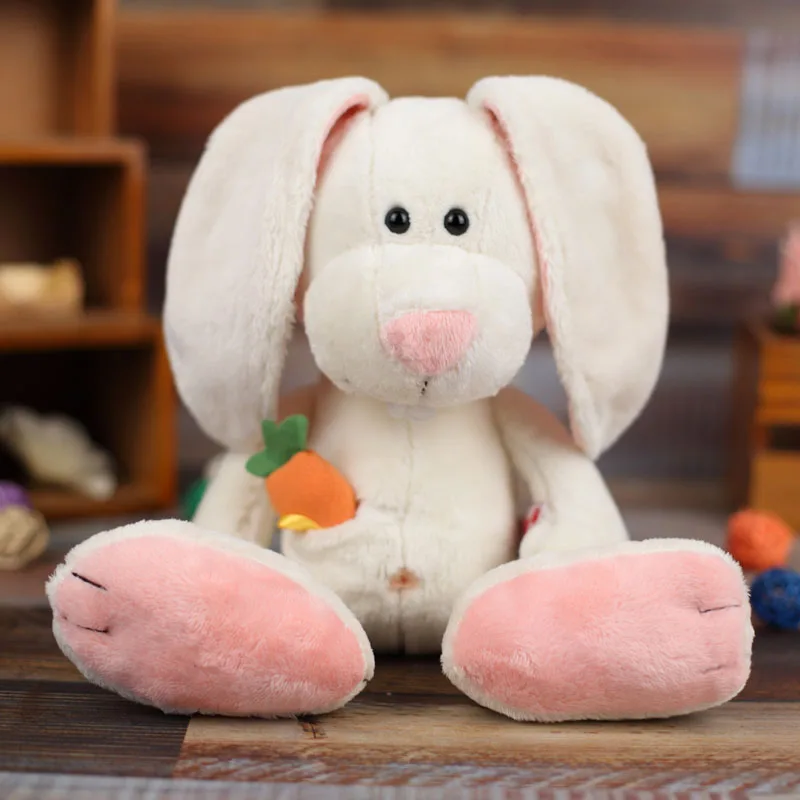 candice guo! new arrival nice plush toy cute sweet carrot white rabbit bunny stuffed doll lovers girls birthday gift 1pc |