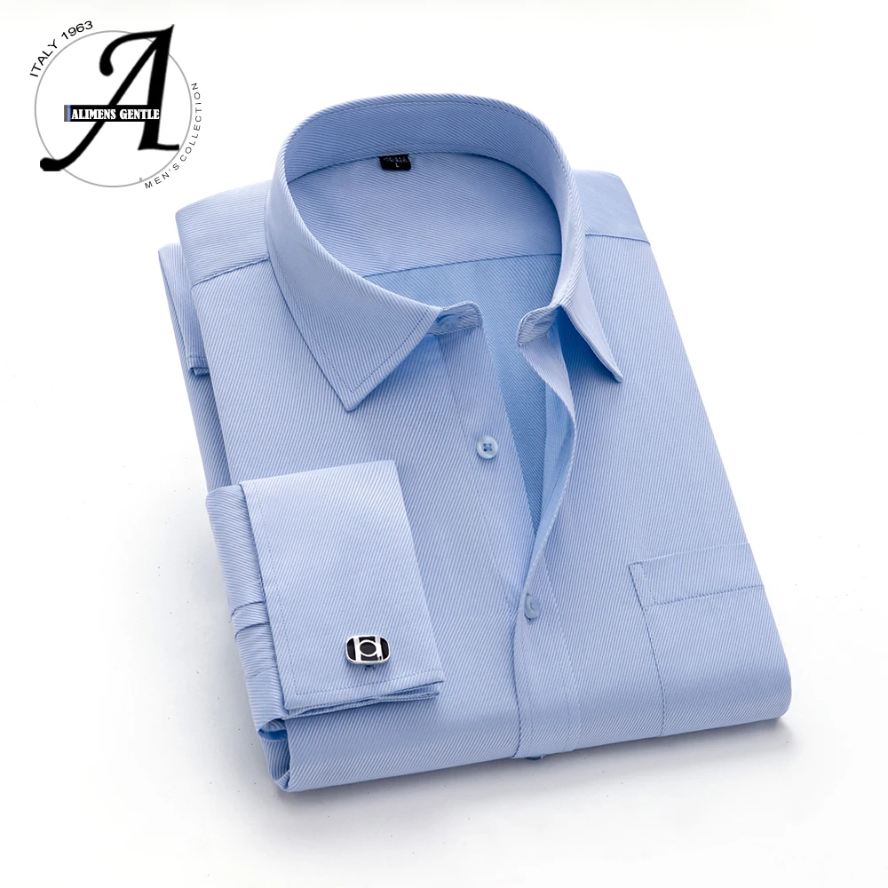 Alimens 13XL 8XL 7XL كبيرة حجم ضئيلة تناسب الذكور عارضة قمصان العلامة التجارية Camisa الغمد طويل كم الفرنسية صفعة اللباس قمصان للرجال