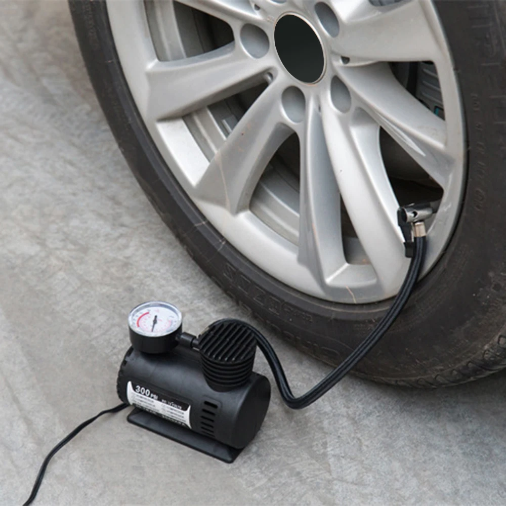 Voiture Mini /Électrique Gonfleur Pompe Portable Pneu Air Gonfleur 300PSI Auto Compresseur Pompe pour Voiture V/élo Moto Basketball