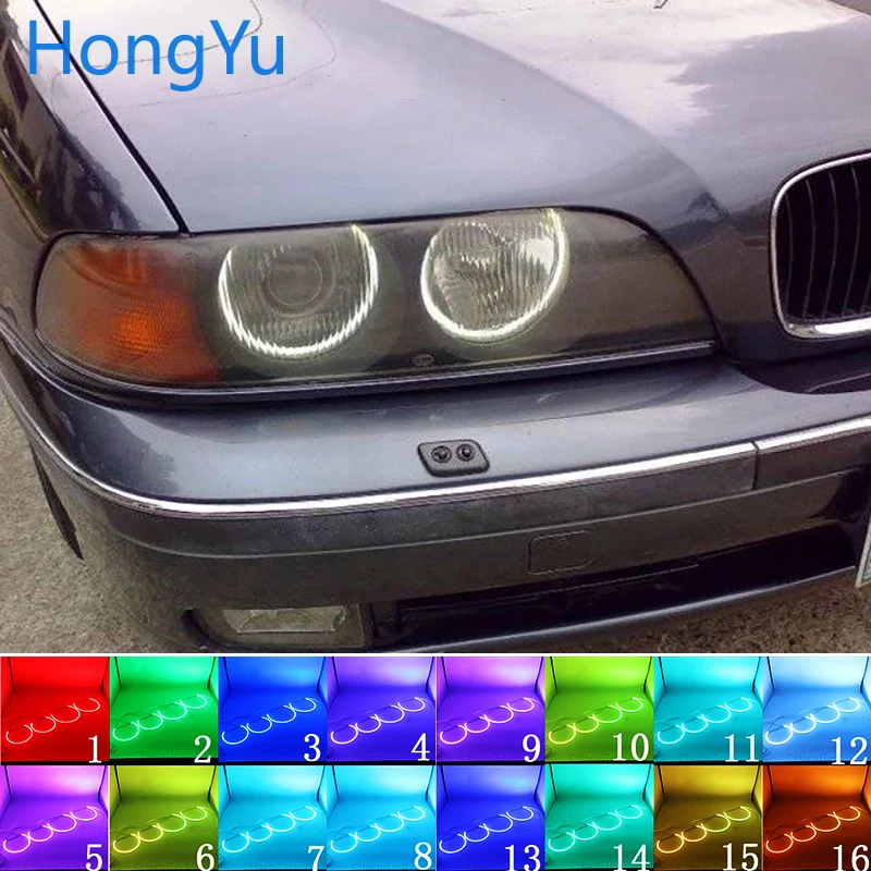 

for BMW 1995-2000 E39 5 series pre-facelift Accessories Headlight Multi-color RGB LED Angel Eyes Halo Ring Eye RF Remote Control