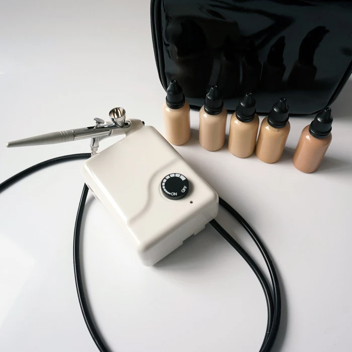 Airbrush Makeup System includes Mini Compressor, Airbrush, HD Foundation  Free Shipping to Russia by China Post Air Mail