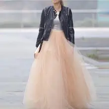 Высокая талия длинная Тюлевая юбка-пачка дешевые женские юбки формальная вечерняя одежда многослойная юбка высокое качество на заказ модная юбка