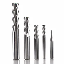 1pc,2pc,5pc,10 pçs/lote ZCC.CT De Alumínio cnc fresa AL- 2E 2EL 2 flautas praça cabeça sólida carbide end moinho para AL