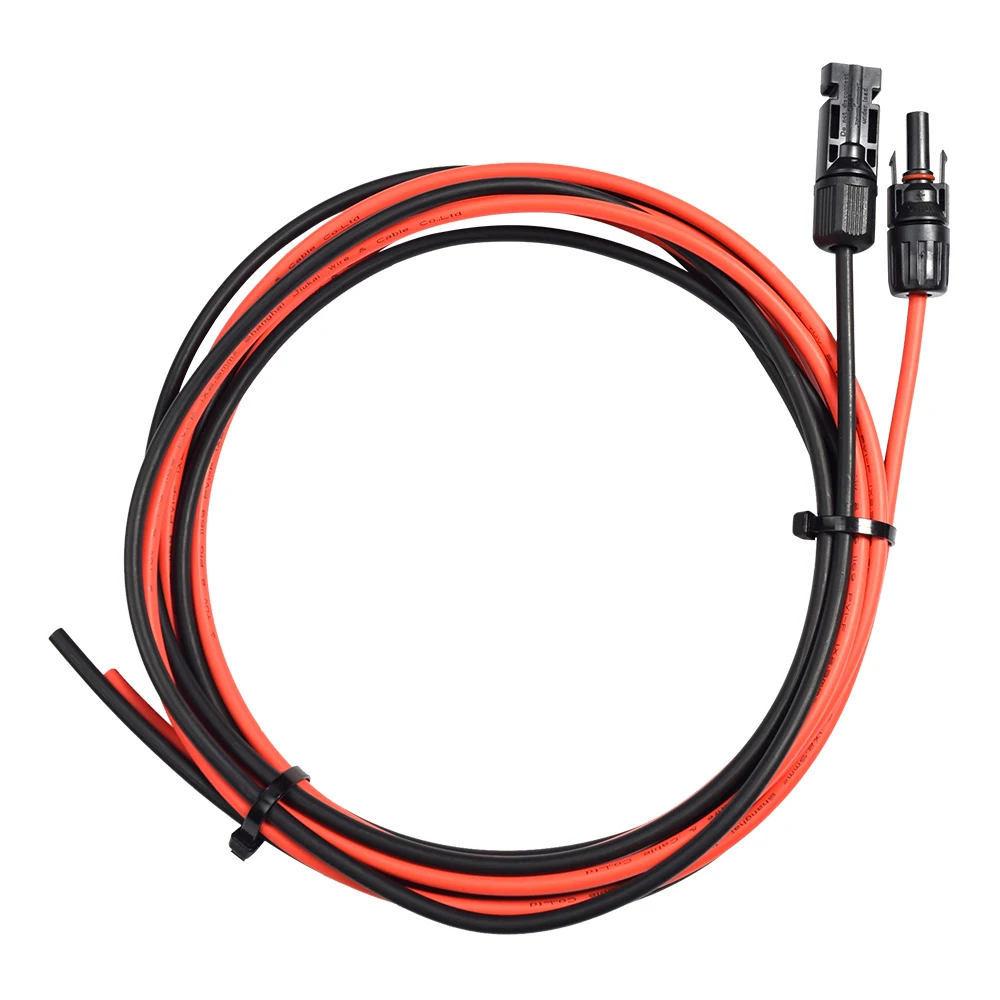 Comprar Boguang 10M pv connectin cable solar de extensión (cable negro 10m + Cable rojo 10 m) 2.5mm2 negro o rojo TUV Cable de alimentación de aprobación