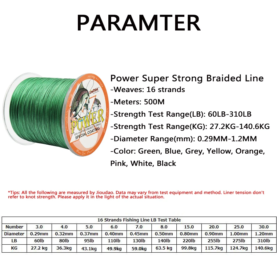 Мощная рыболовная леска, 16 нитей, плетеная леска, 500 м, многоцветная, супер прочная, японская, мультифиламентная, pe плетеная леска, 60LB-310LB