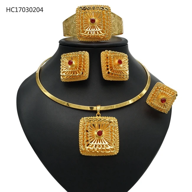 YULAILI Ethiopian Jewelry Pure Gold Color Jewelry Set Habesha Eritrean Big Pendant Bangle Earrings Ring Women Wedding Gift YULAILI Ethiopian Jewelry Pure Gold Color Jewelry Set Habesha Eritrean Big Pendant Bangle Earrings Ring Women Wedding Gift