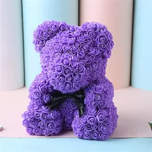 Rose Flower Artificial Red Teddy Bear For Birthday Gifts Valentine's Day Gift Plush Rose Bear Creative Gifts Toys for Girlfriend