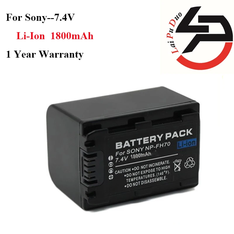 

1800mah 100% brand new Replacement Camera Battery For Sony DCR-HC62 DCR-HC52 NP-FH70 DCR-DVD108 DCR-DVD308 DCR-SX40 DCR-SX60