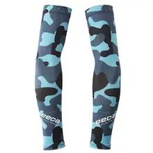 Cycling Arm Sleeves cycle arm warmers Summer UV Protection driving running Fishing Blue Camouflage outdoor sports hiking bicycle