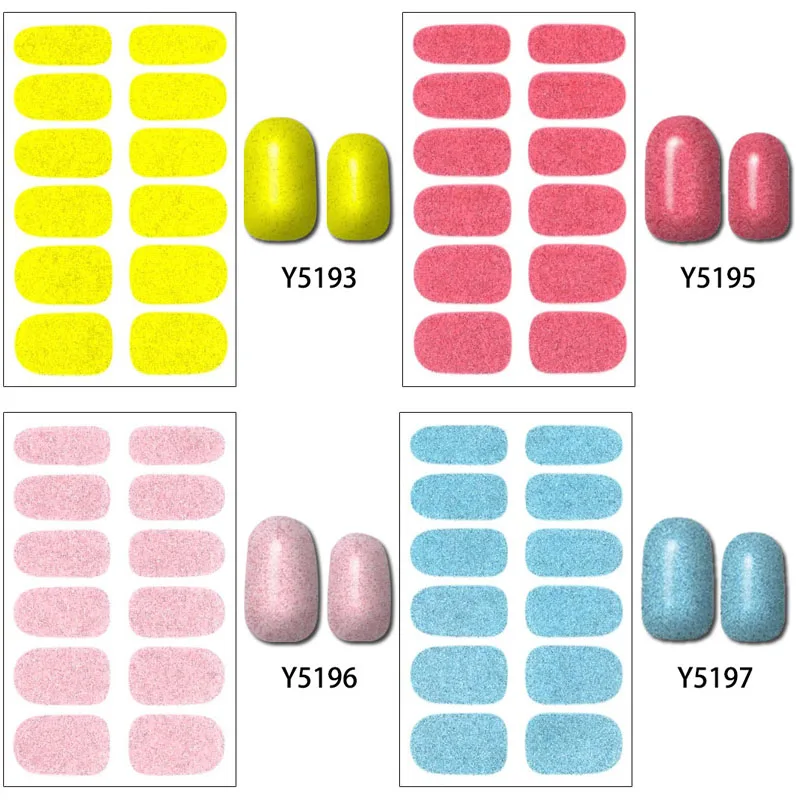 Яркие 1 шт., полное покрытие, украшение для ногтей, Простой чистый блеск, обертывание, наклейка, красочные аксессуары для дизайна ногтей, маникюра