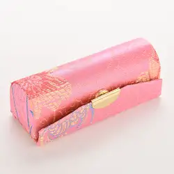 1 шт. мини вышитый цветок Дизайн Футляр для губной помады шкатулка с зеркалом Hasp косметические сумки монета Губная Помада Держатель