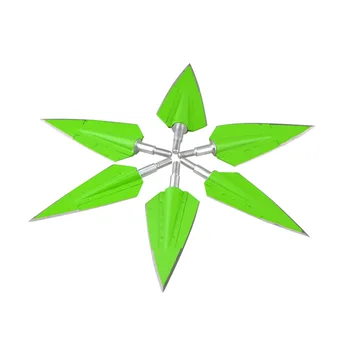 

6Pcs Archery Blade Arrowhead 150gr Blue Green 2 Fixed Blades Arrowhead Compound Bow For Outdoor Shooting Hunting Accessory