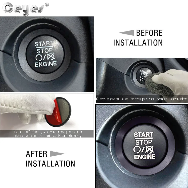 Car Start Engine Button Key Ring for JEEP (33)