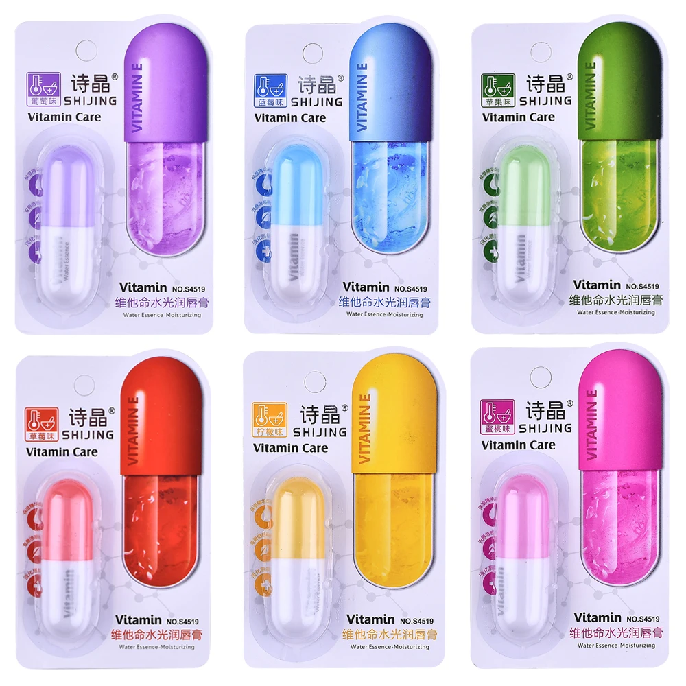 Murah Vitamin Lip Balm Pelembab Bibir Pelindung Rasa Manis Memperindah Makeup Lipstik Gloss Kosmetik Warna TSLM2