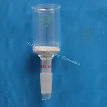 100 мл стеклянный Buchner фильтр-воронка, 3# размер сердечника 15-40 микрон, с 24/40 стандартным соединением