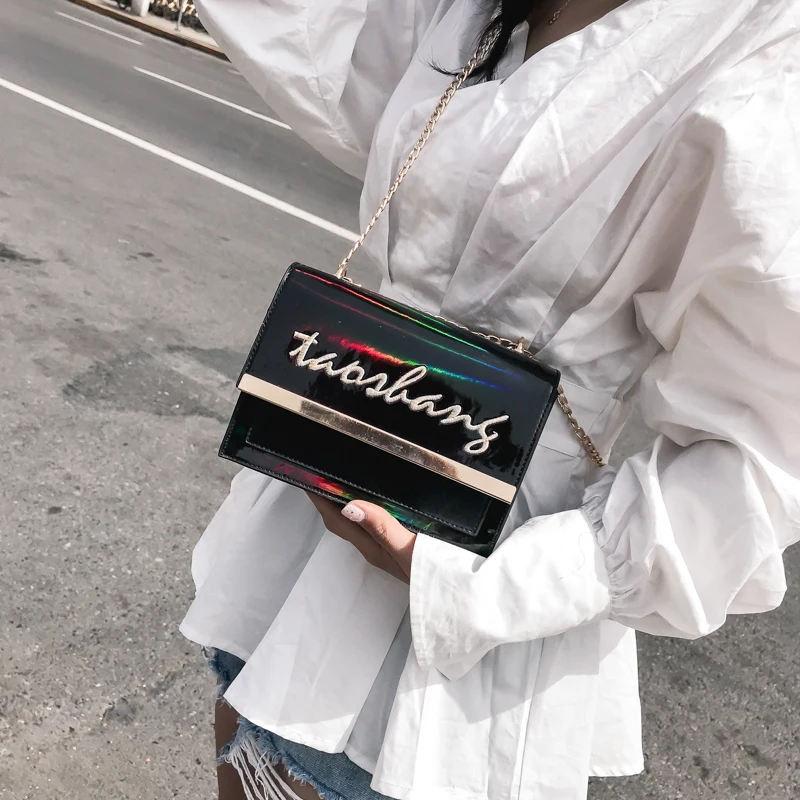 

Free shipping, 2019 new fashion woman handbags, trend leisure messenger bag, casual korean version women bag, laser shoulder bag