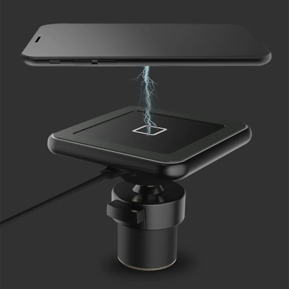 Professional Car Mount Wireless Fast Charger For Mobile Phone Dual Use