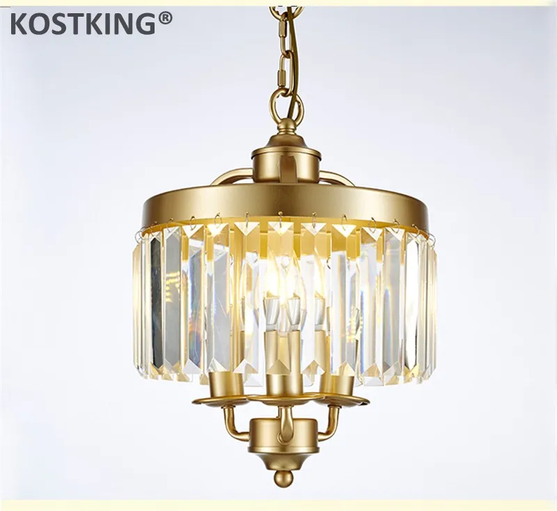 Candelabro de cristal Art Deco para Loft, iluminación interior, lámpara