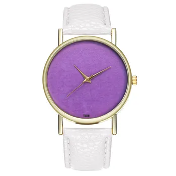 

FUNIQUE Fashion Leather Women's Watches Lady Purple Dial Watch Hours Student Couple Quartz Wristwatch Relojes Feminino Drop Ship