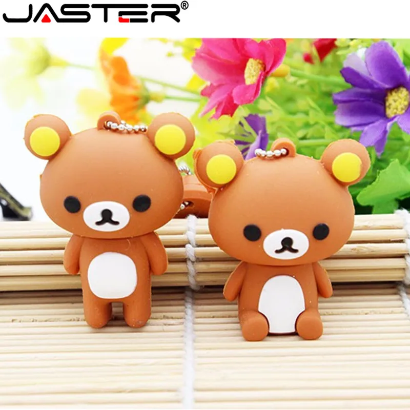 USB флеш накопитель JASTER Lovely флешка в виде медведя Rilakkuma карта памяти U диск 4 ГБ 8 16 32