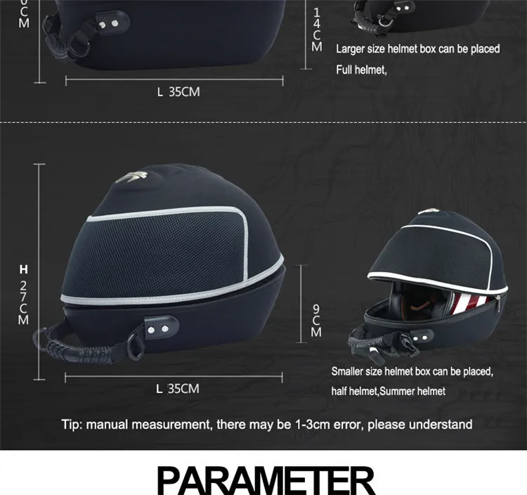 Capacete de Moto Bolsa de Volta Bolsa de Viagem Bolsas de Bagagem da Motocicleta Meia Full Assento Pacote Esportes Motocross 008 - 8 Cheap Baú top case
