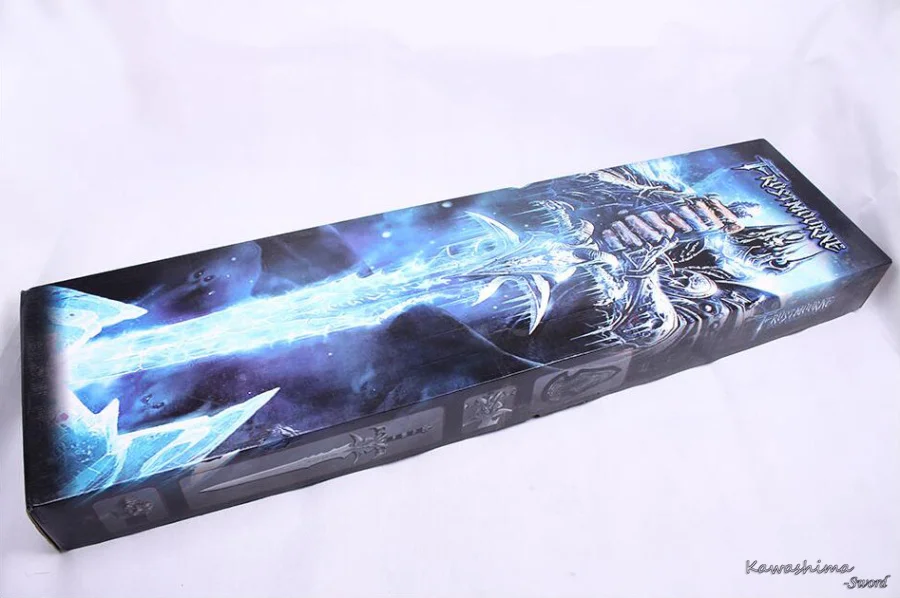 Настоящий Frostmourne меч из нержавеющей стали для видео игр мировой войны ремесло с настенный подвесной стенд 47 дюймов Длина