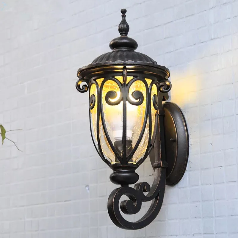 

HAWBOIRRY modern LEDEuropean outdoor garden villa community corridor simple waterproof rust wall lamp outdoor energy saving lamp