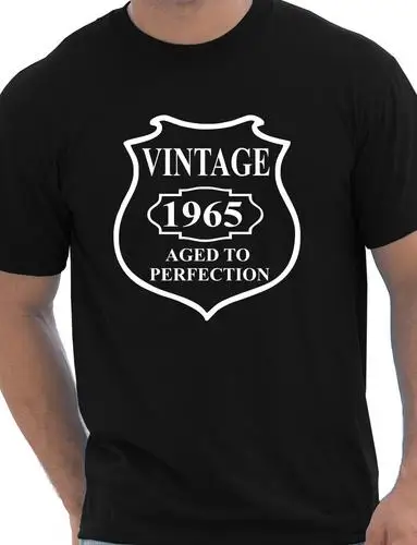 Мужская футболка унисекс Винтажная с рисунком 50 го дня рождения 1965|tee shirt|50th