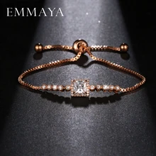 EMMAYA AAA циркон камень Квадратные браслеты для женщин Европейский стиль розовое золото цвет ювелирные изделия Рождественский подарок