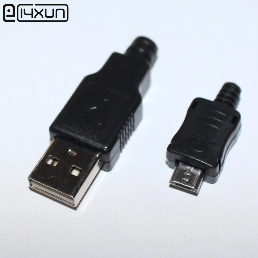 10sets Micro USB 5PIN Welding Type Male Plug Connectors Charger 5P Tail Charging Socket DIY Black Plugs | Обустройство дома