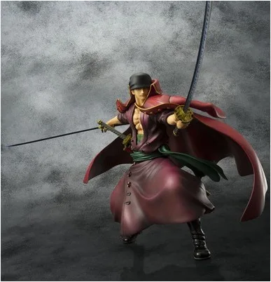 9 дюймов Аниме One Piece DX Film Z Roronoa Battle Dress in red Zoro ПВХ 23 см экшн фигурка коллекционная