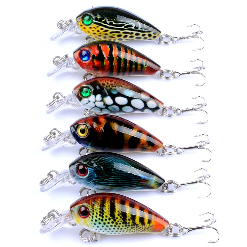 

6pcs/set Road Asia Freshwater Seawater Rotating Swimbaits Colored Painting Tackle Bionic Artificial Marine Sequins Fishing Lure