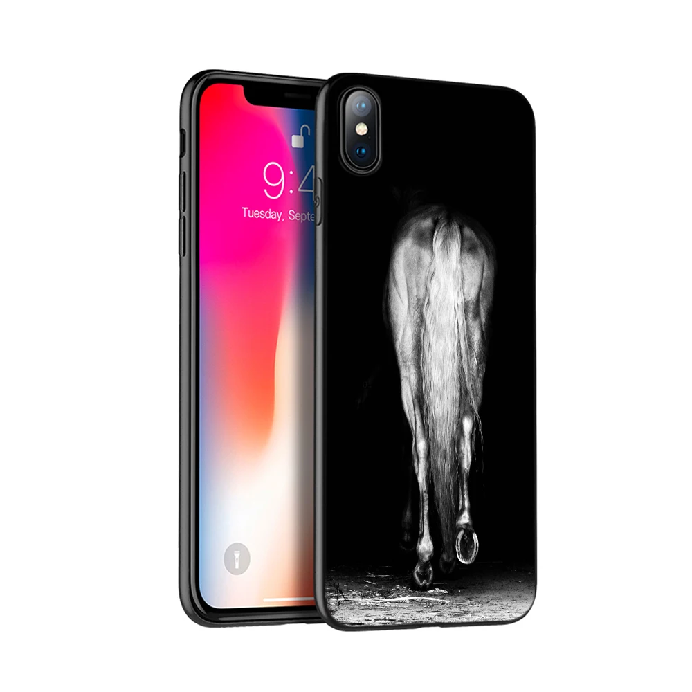 Черный чехол из ТПУ для iphone 5 5s SE 2020 6 6s 7 8 plus X 10 XR XS 11 pro MAX силиконовый с изображением
