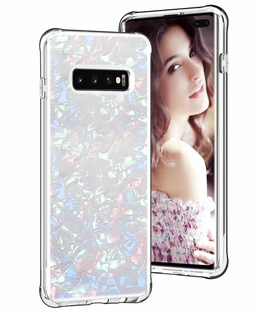 4 Чехол для samsung Galaxy S10 Plus, жесткий передний кожух с цветком+ ударопрочный резиновый ударопрочный чехол из ТПУ для samsung S10 Plus S10 - Цвет: 4