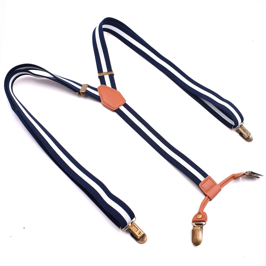 JIERKU подтяжки женские подтяжки 4 зажимы подтяжки Tirantes мужские BraceFashion брюки ремень девушки подтяжки
