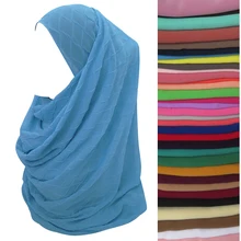 Ромба мусульманский хиджаб шифон платок шаль Обёрточная бумага