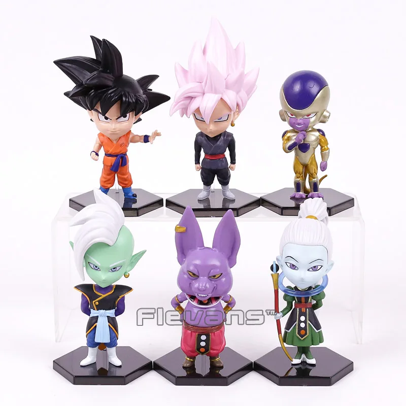 

Dragon Ball Z 6pcs/set Goku Freeza Beerus Whis Shin God Goku PVC Figures Collectible Model Toys 11~15cm