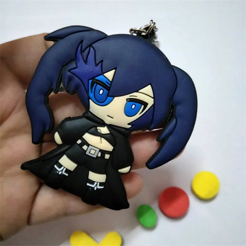 Аниме Black Rock Shooter Фигурки игрушки ПВХ брелок для ключей сумка кулоны 10 шт./лот 6 8